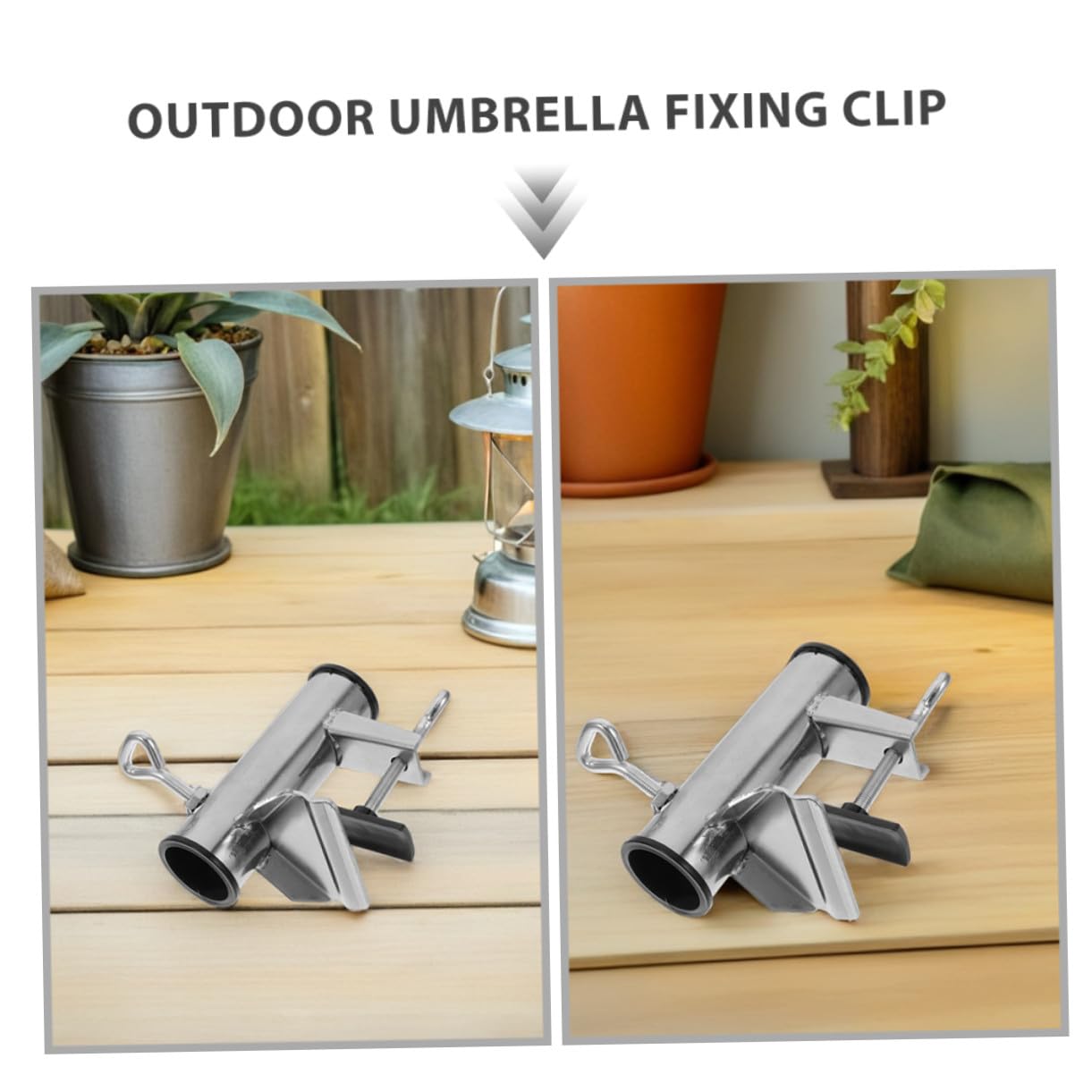 Parasol Clamp Balkon, 2 szt. Regulowane, odporne na warunki atmosferyczne uchwyty do mocowania parasola tarasowego użytku zewnątrz