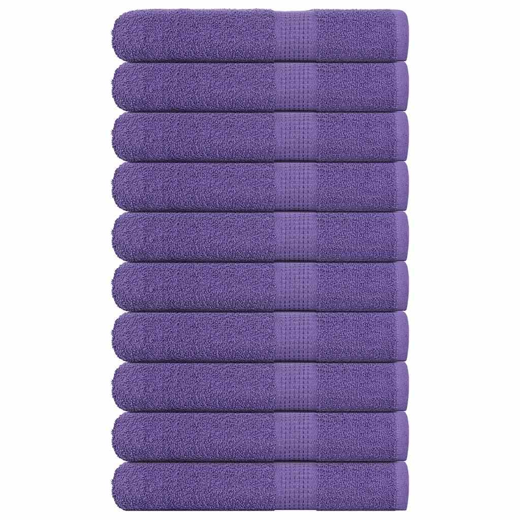 FROGN Asciugamani 10 pezzi, viola, 100 x 200 cm, 360 g/m², 100% cotone, assorbenti, in spugna per bagno, sauna, spiaggia, bagno degli ospiti e benessere