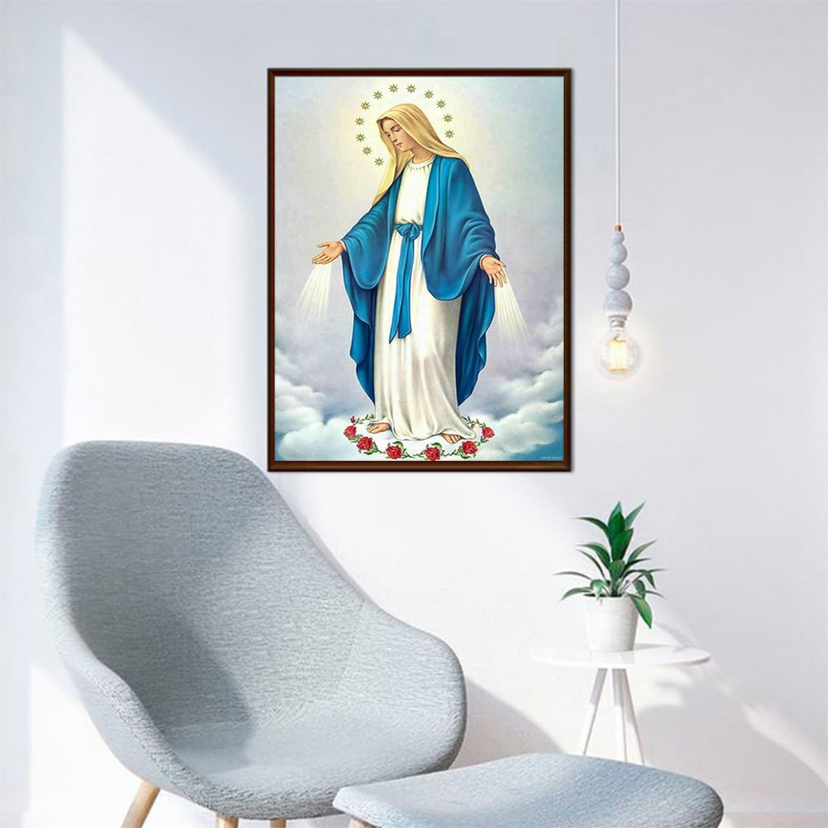 Amazon.com: UPABLUNSO 5D Diamond Painting Holy Virgin Mary Blessed