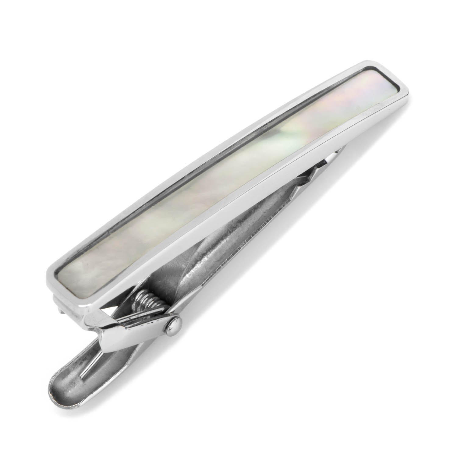 Ox & Bull Trading Companyand Co. Mother of Pearl I Love You Stainless Steel Tie Clip