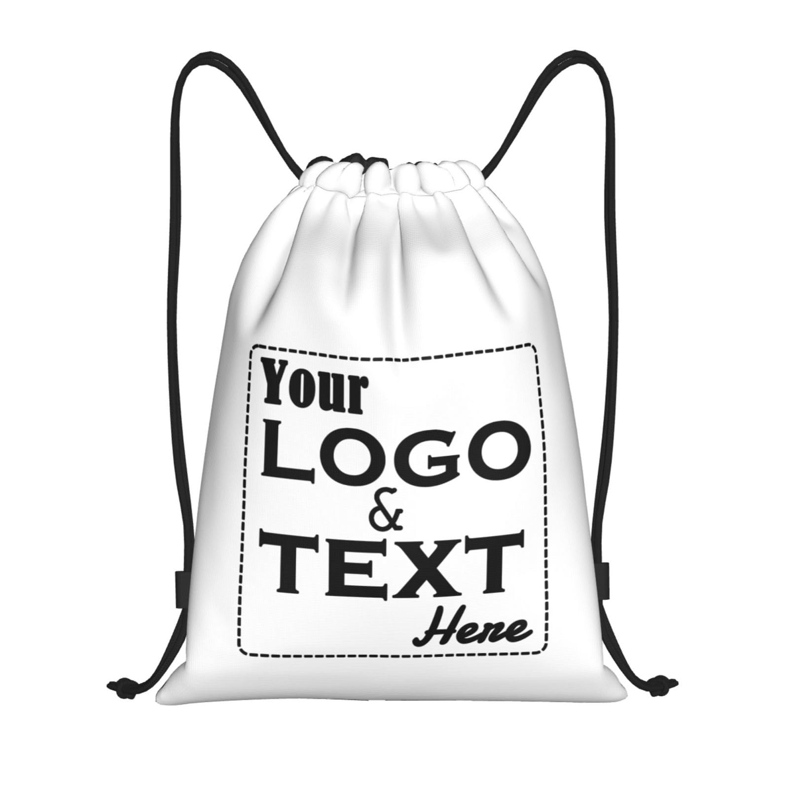 ROHBVMN Personalised Backpack custom Drawstring Bag – Add Photos/Logo/Text Sports Bag for Men and Women, Swimming Bag for Kids with Logo and Text for Every Occasion