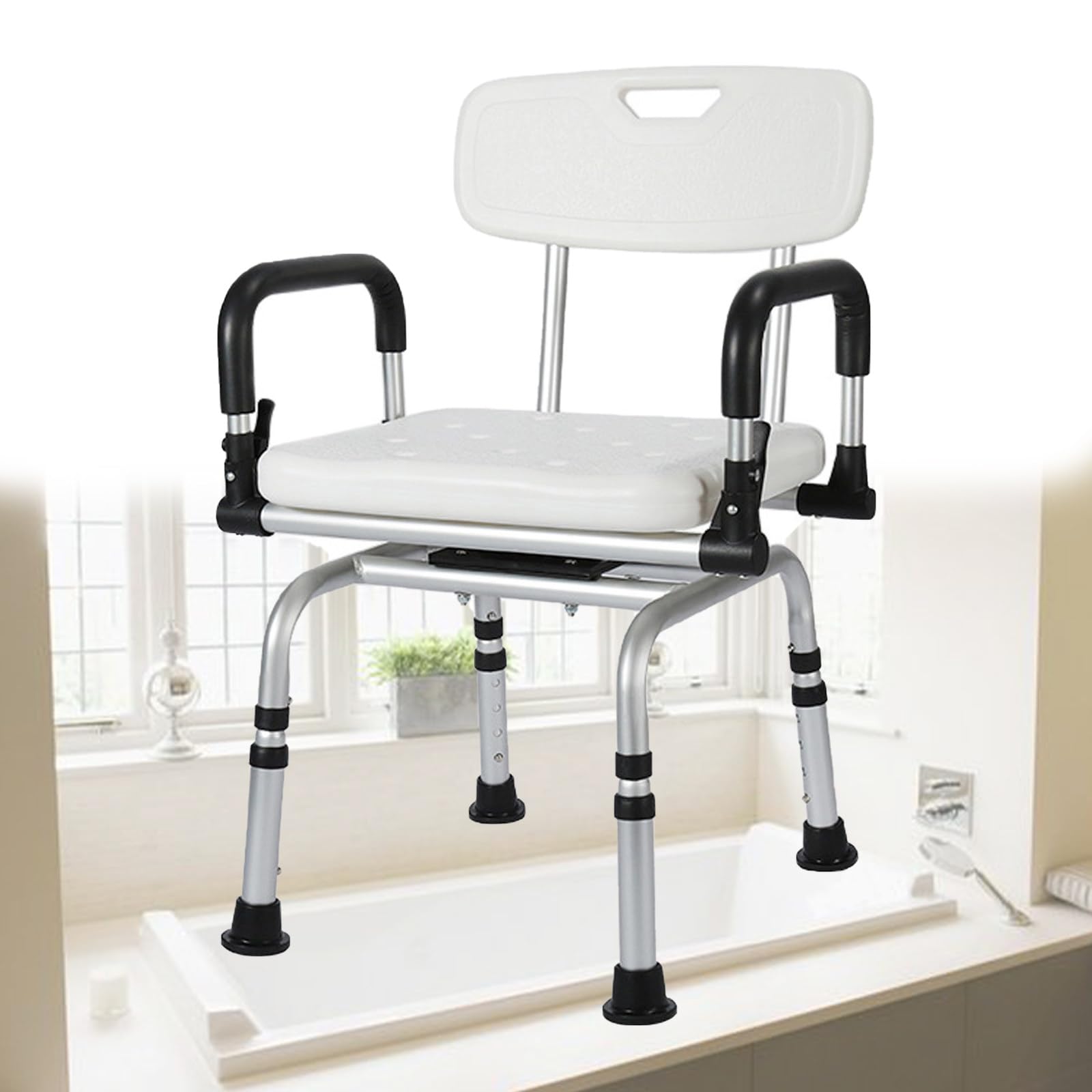 Silla De Ducha Giratoria, Silla De BañO Pivotante Resistente, Silla De BañEra con Asiento Giratorio, Taburete De Ducha Antideslizante, para Personas Mayores Discapacitadas Y Embarazadas