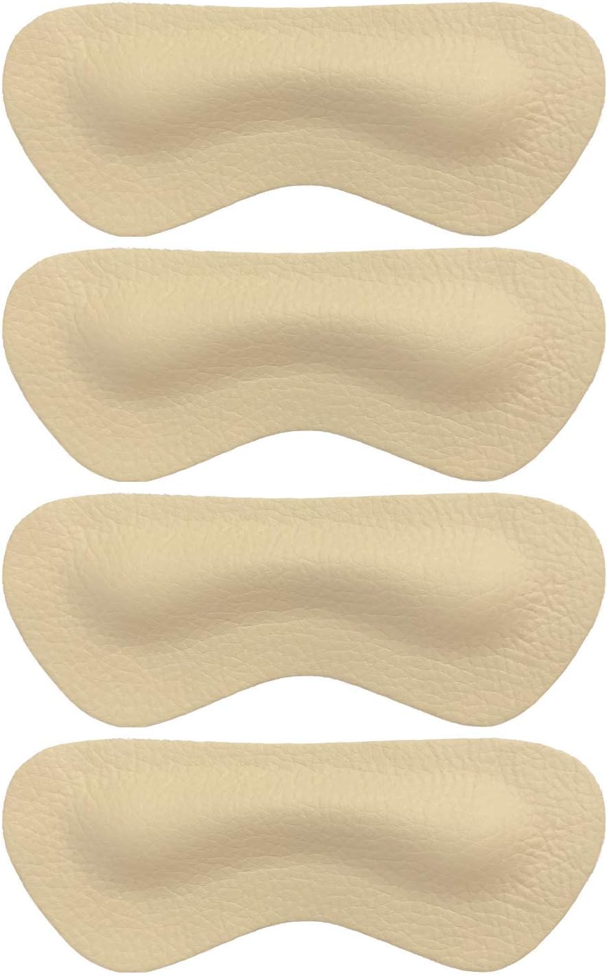 Leather Heel Grips Liner,Non Slip Inserts for Men Women Shoes Too Big,Shoe Filler Improved Shoe Fit and Comfort,Prevent Blisters (Beige, Thciker)