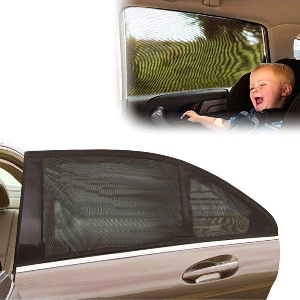Car Sun Shade, Car Side Window Shade Premium Breathable Mesh Sun Shield Protect Your Kids and Pets in The Back Seat from UV Rays Fit for Most SUVs and Cars (2 Packs, L)