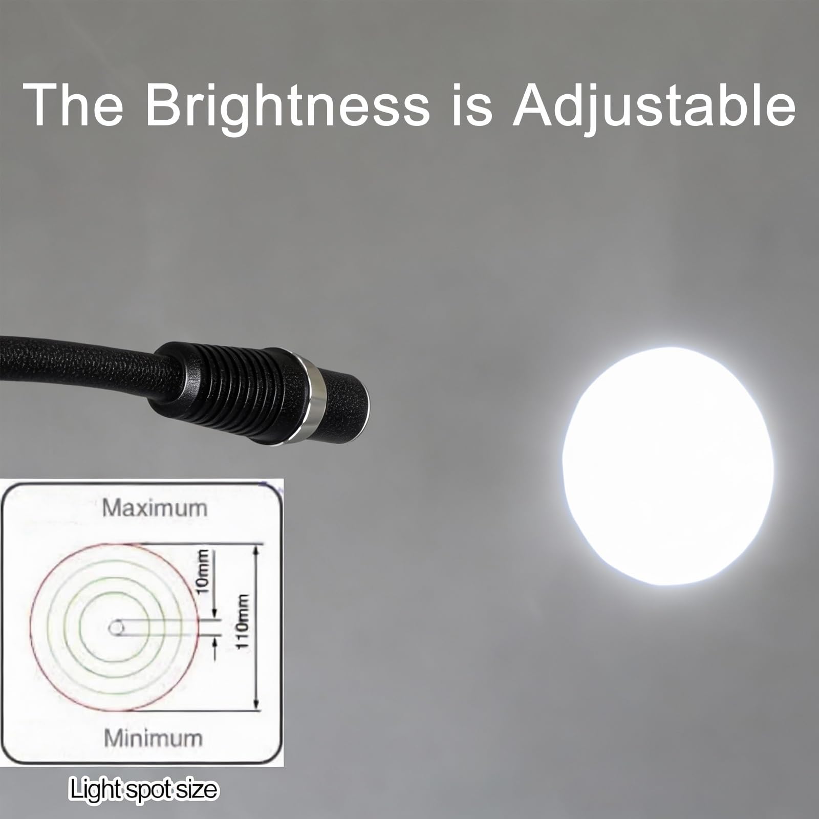 Lampada da Visita Chirurgica a LED con Morsetto da Scrivania, Lampada per Esami Medici con Luce Regolabile, Lampada Orientabile a 360° per Ginecologia e Stomatologia
