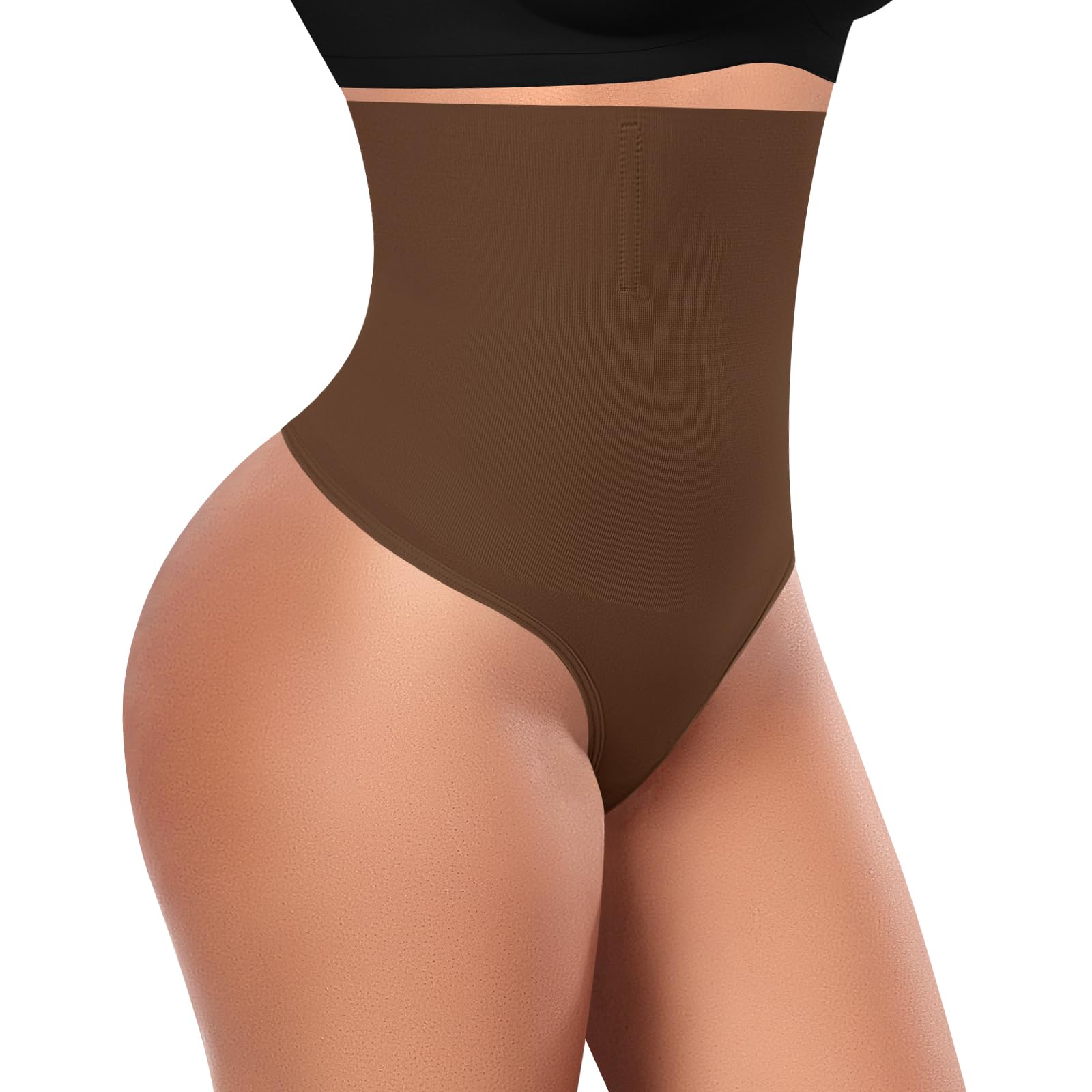 Werena Tummy Control Thong Shapewear for Women High Waisted Body Shaper Panties Shaping Thong Girdle Underwear