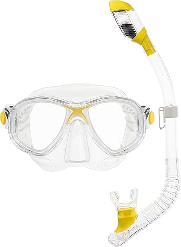 Cressi Youth Kids Snorkeling Mask and Dry Snorkel Kit - Marea Jr & Mini Dry Designed in Italy