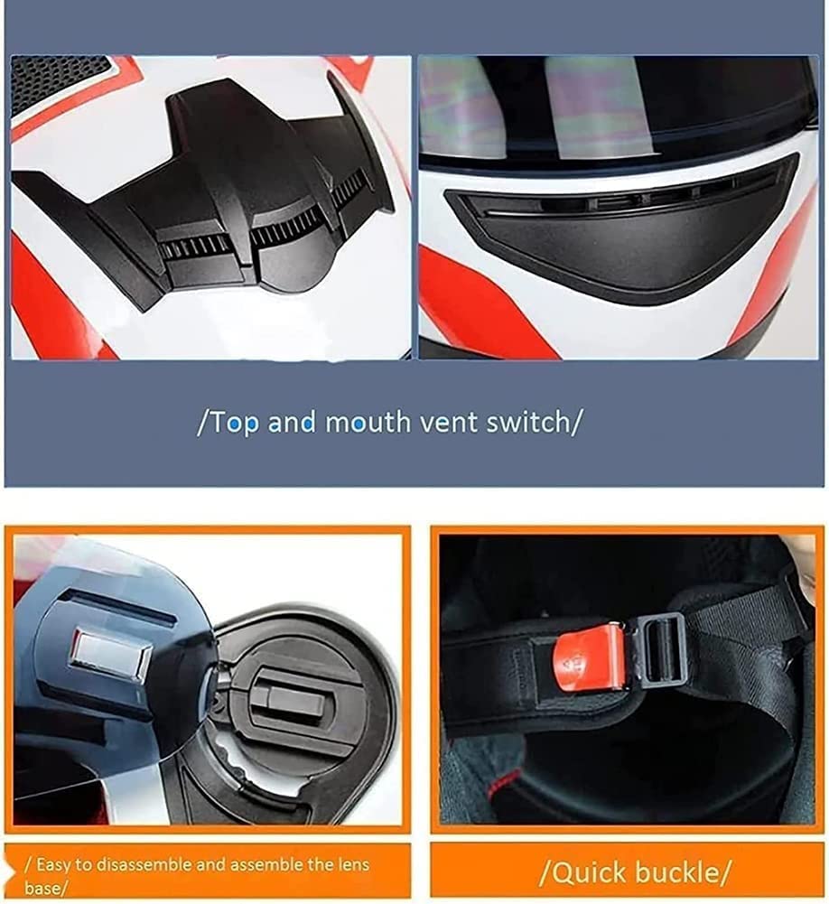 Acquista Casco moto mezzo con visiera parasole Caschi moto per uomo donna Casco per scooter adulto ATV Cruiser Approvato DOT in Italia a partire da 39