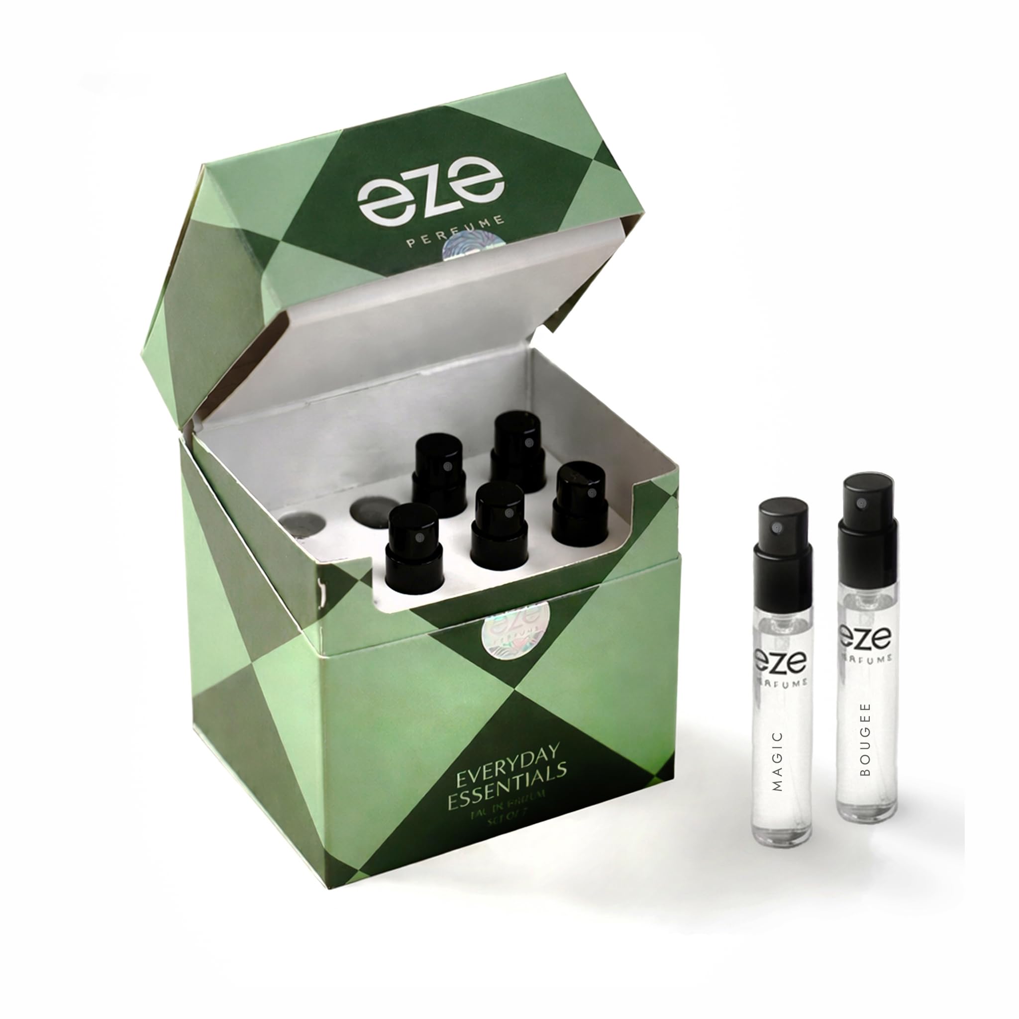 Eze Everything Essential Eau De Perfume For Men - Pack of 7 (3ml each) | Boujee, Elation, Id, Magic, Nomad, Surge & Vibe | Exclusive Collection of Premium Scents | Elegant Luxury | Long-Lasting Aroma-picture-22