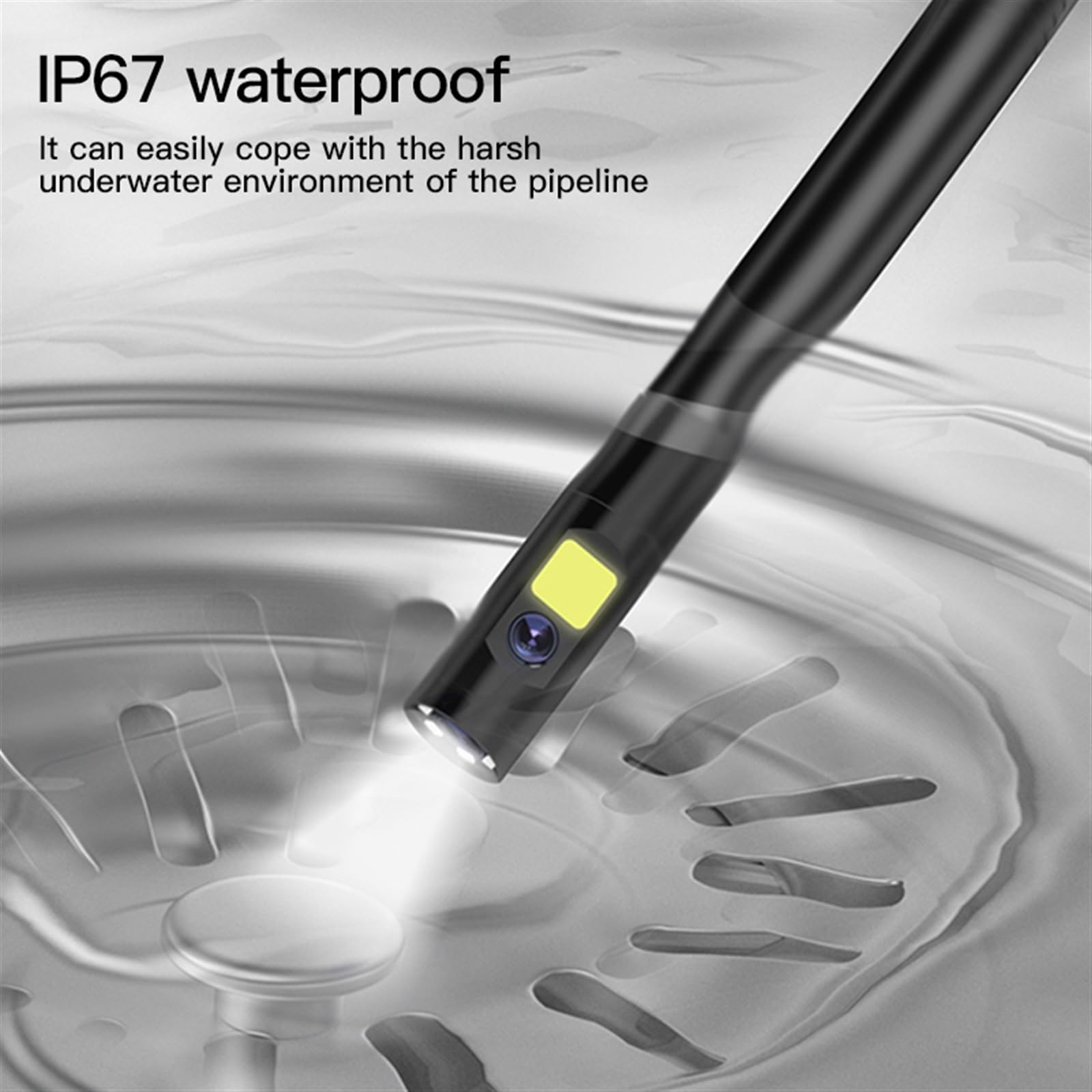 Kamera inspekcyjna endoskopu Kamera Endoskopowa Z Pojedynczym/dwuobiektywowym Obiektywem I 5-calowym Borskopem Przemysłowym IPS 1080P Z Elastyczną Sondą Do Kontroli Rurociągów Samochodowych(10m,Dual l