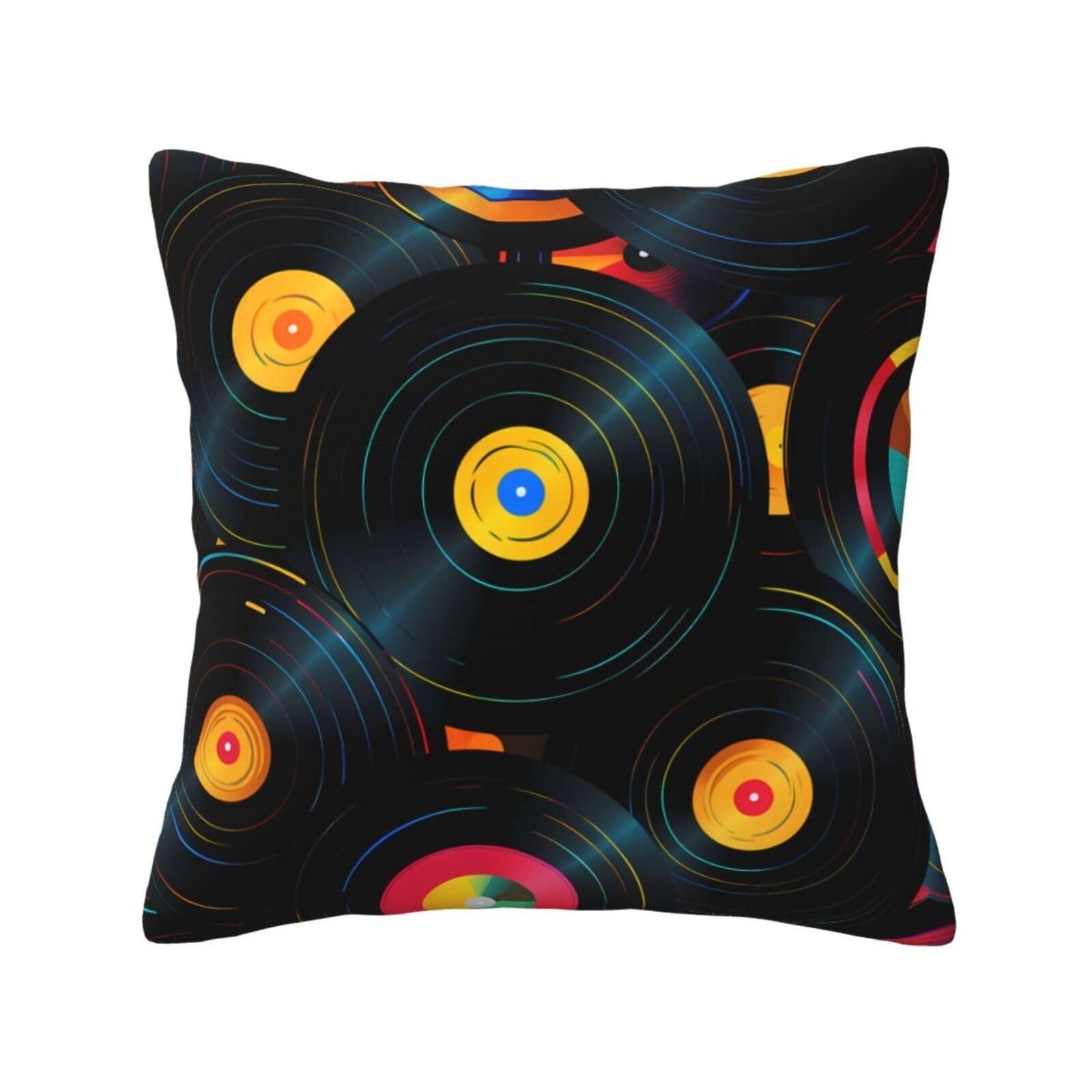 Amazon.com: UOYO Music Record Throw Pillow Covers, Vinyl CD Pillow