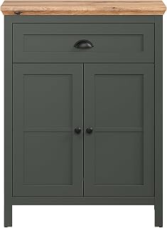 Trendteam Smart Living - Cabinet Dresser - Wardrobe - Stanton - Dimensions (W x H x D) 77 x 102 x 39 cm - Colour Spruce Green with Evoke Oak - 220986704