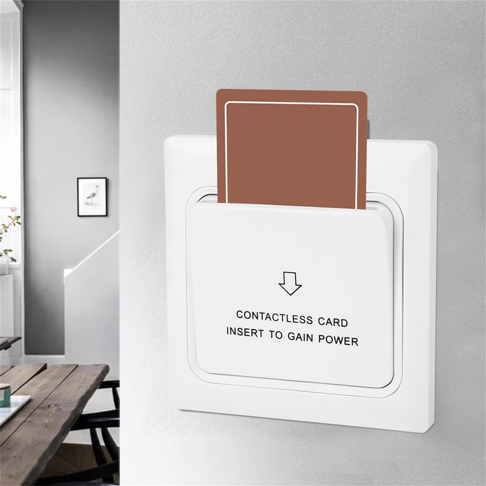 Panneau de commutateur de reconnaissance d'électricité de capteur de carte-clé d'alimentation EVTSCAN pour l'économie d'énergie d'hôtel 170 V-250 V