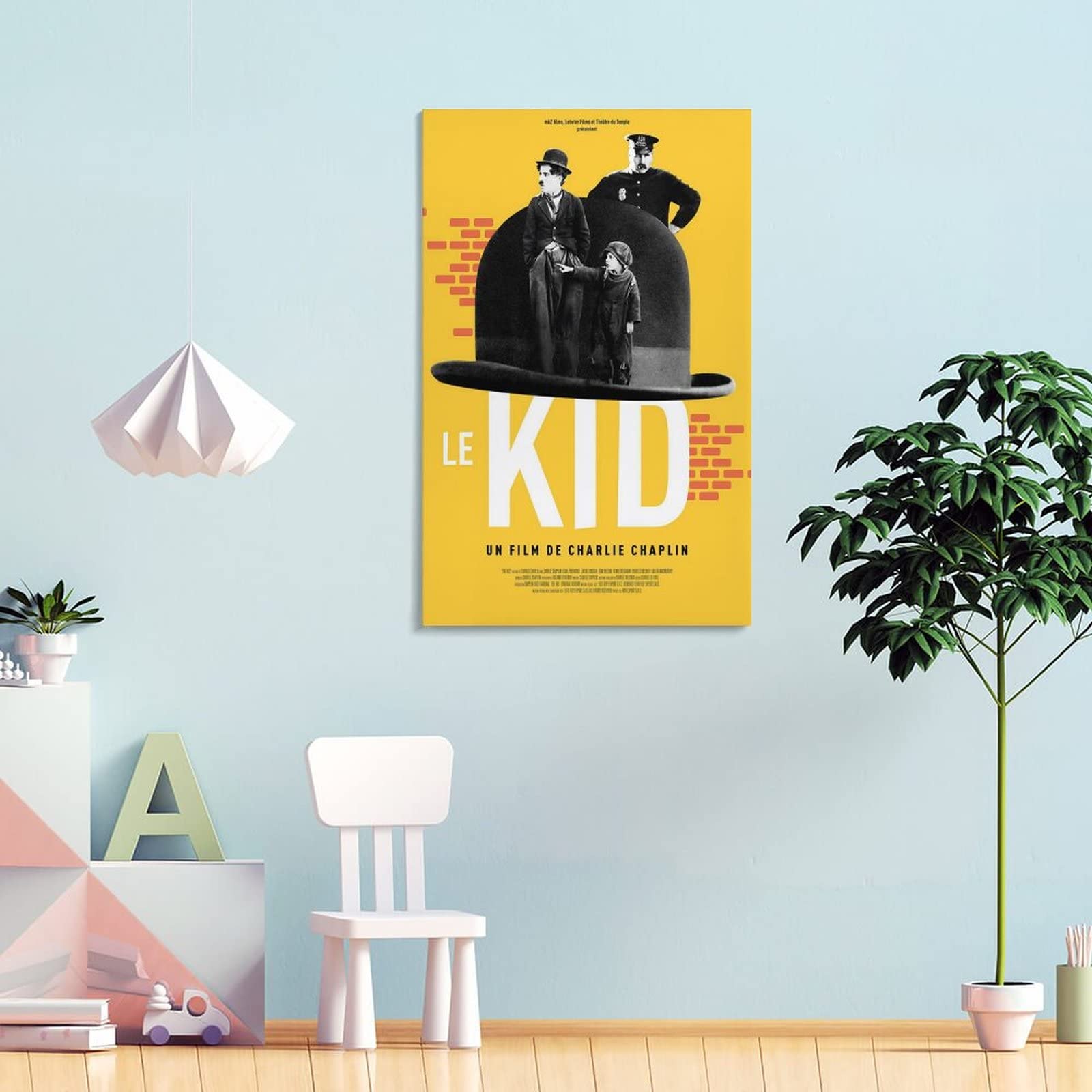 The Kid - Poster con stampa artistica da parete, stile classico vintage e commedia, poster moderni per camera da letto, 60 x 90 cm