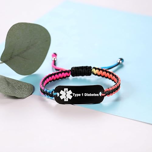 Miniatura 5 de Pulseras de alerta médica para mujeres y hombres  Pulsera de identificación médica para hombres  Pulsera de alerta médica para diabetes T1D T2D,
