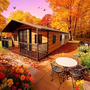 40FT Prefab Tiny Home for Sale Luxury Tiny Houses to Live in for Adults Mobile Expandable Container House with 2/3 Bedrooms, Kitchen, Bathroom, Modern Prefabricated Modular Foldable House Kit Barn
