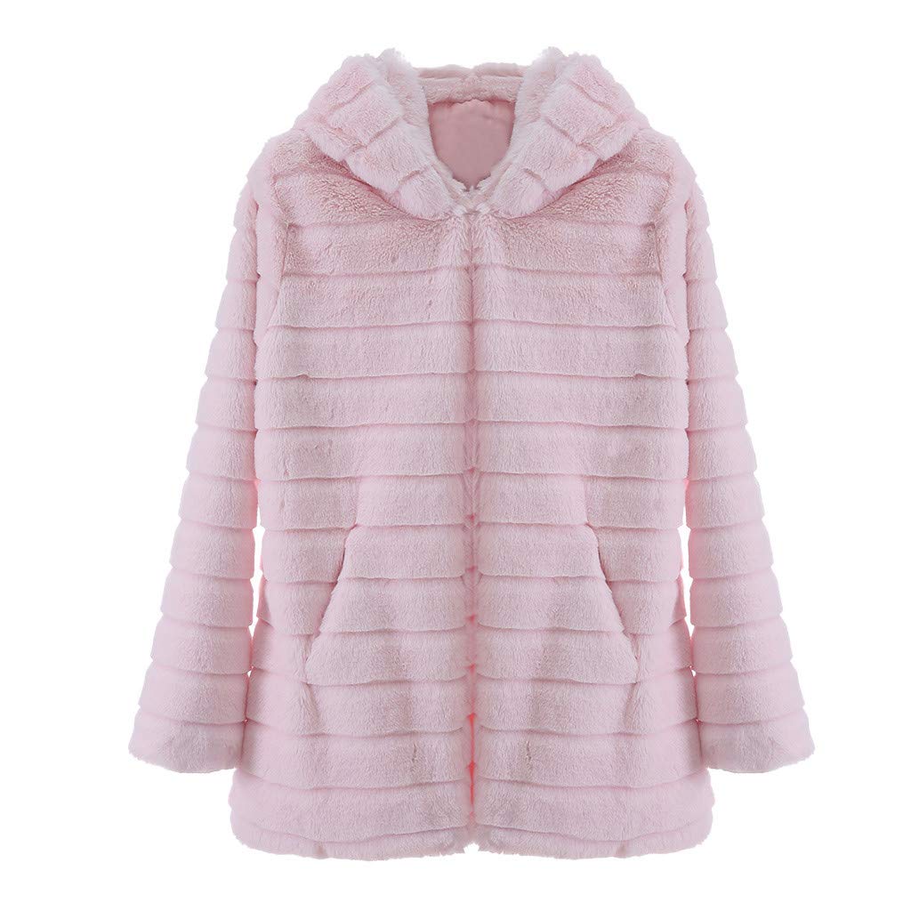 Giacca in pile da donna con cappuccio caldo – parka invernale giacca di peluche elegante Teddy giacca in pile fuzzy giacche autunno e inverno cappotto cardigan donna lungo finta pelliccia