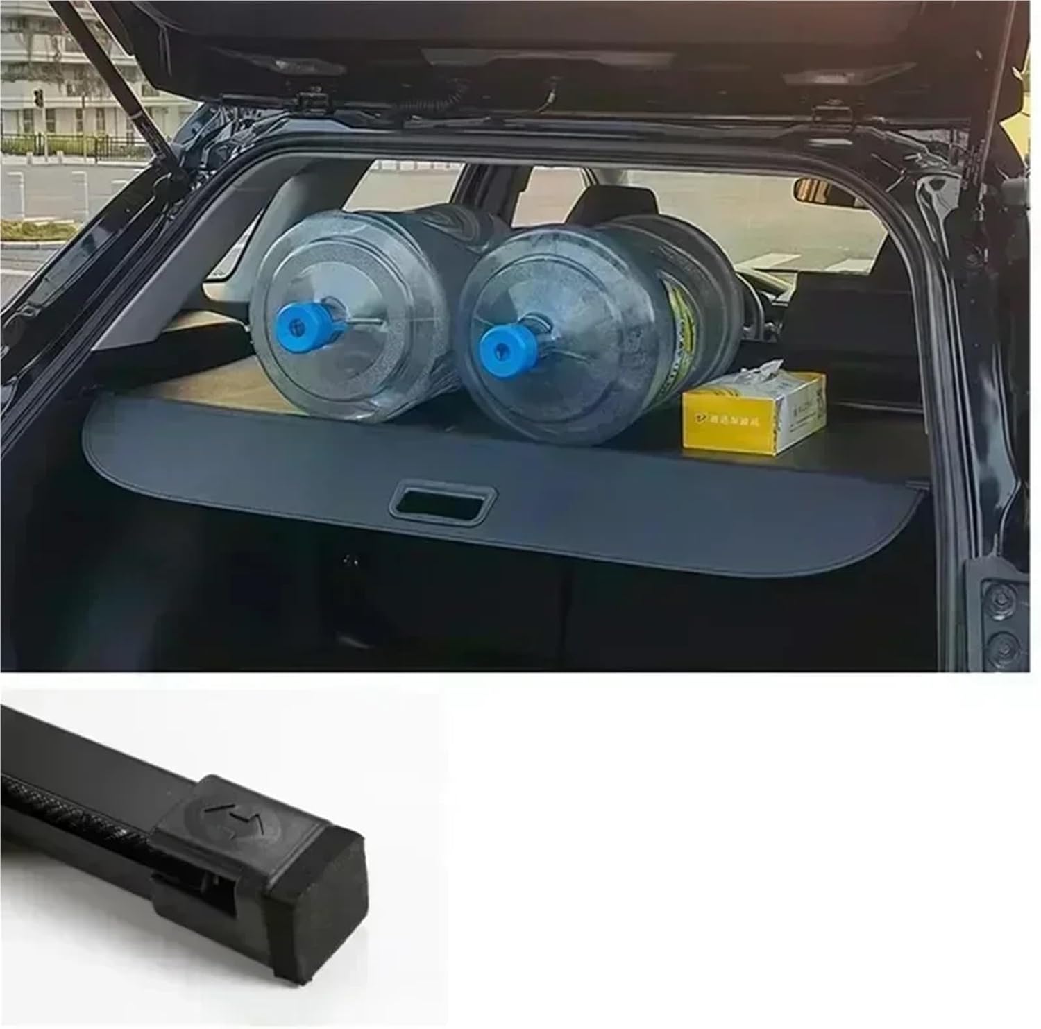 DYXN Rear Trunk Cargo Cover Curtain Luggage Security Rack Partition Storage Shelter Compatible with GAC Trumpchi Emkoo 2022-2025(Leather)