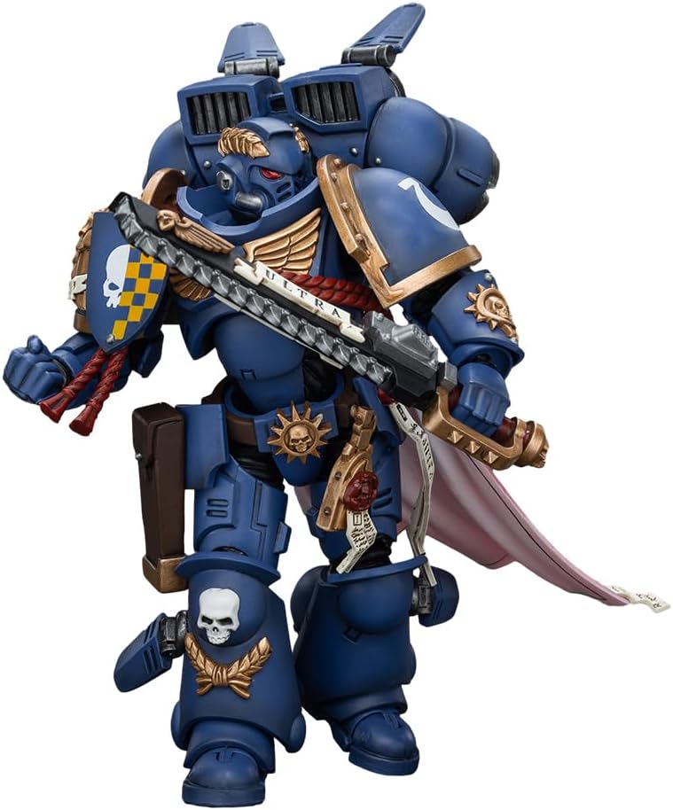JOYTOY Warhammer 40,000 1/18 Action Figure Ultramarines Captain with Jump Pack Collection Model Birthday Gifts