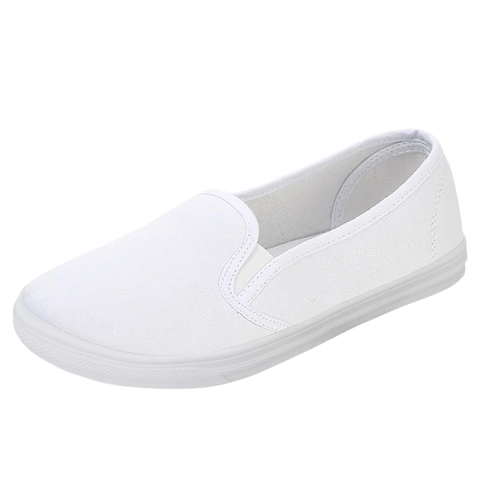 Canvas Shoes Wide Width Slip On Sneaker GenericWomen Canvas Slip