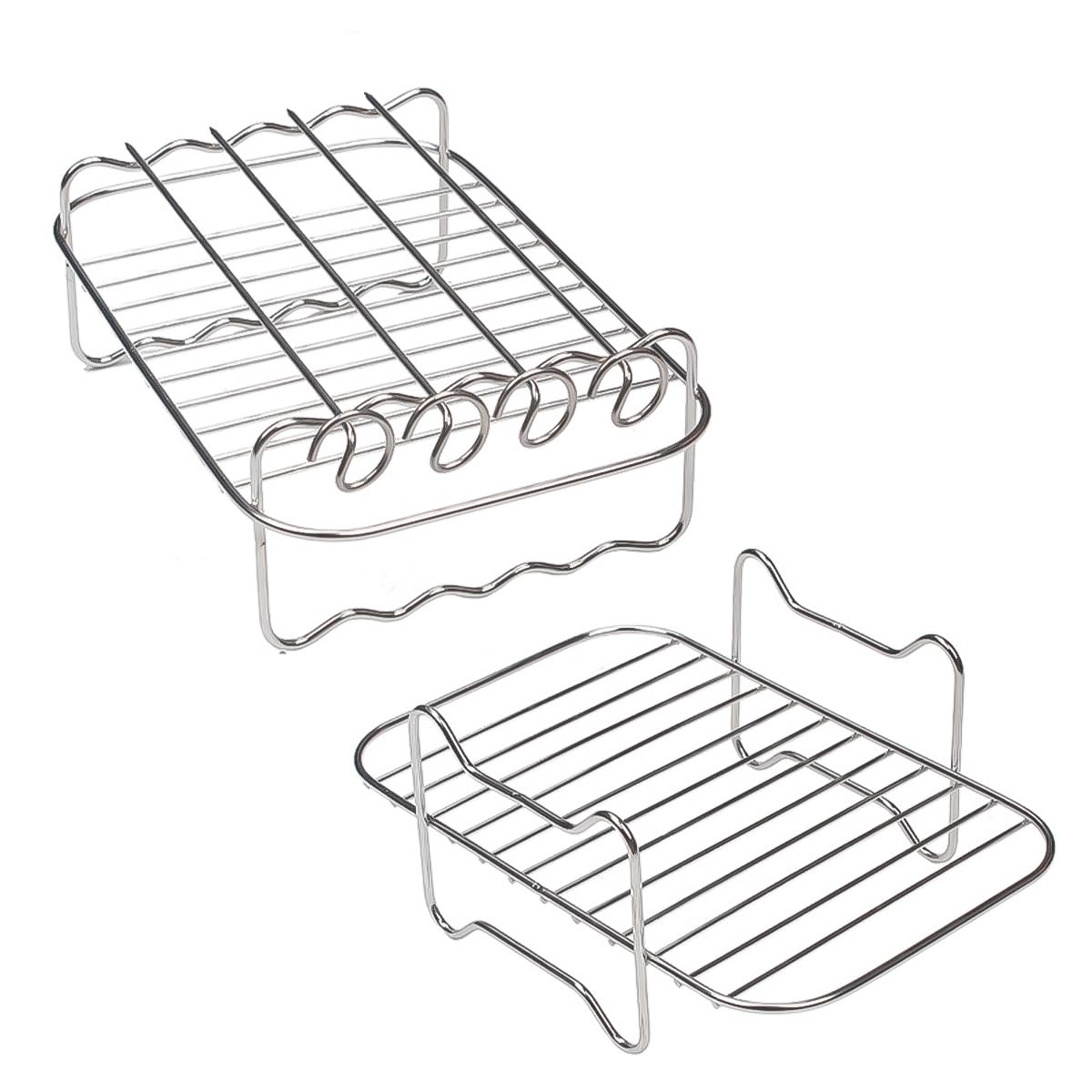 Accessoires friteuse à air en acier inoxydable durable avec grille polyvalente