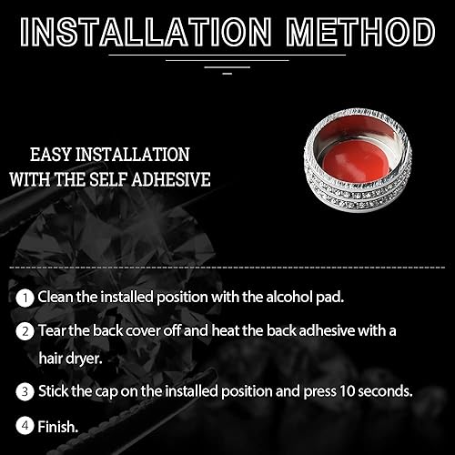 Miniatura 7 de CARFIB Para VW Volkswagen Golf GTI R Alltrack SportWagen e-Golf Bling Accesorios Espejo Lateral Perilla de Control Pegatinas Pegatinas Tapas Coche