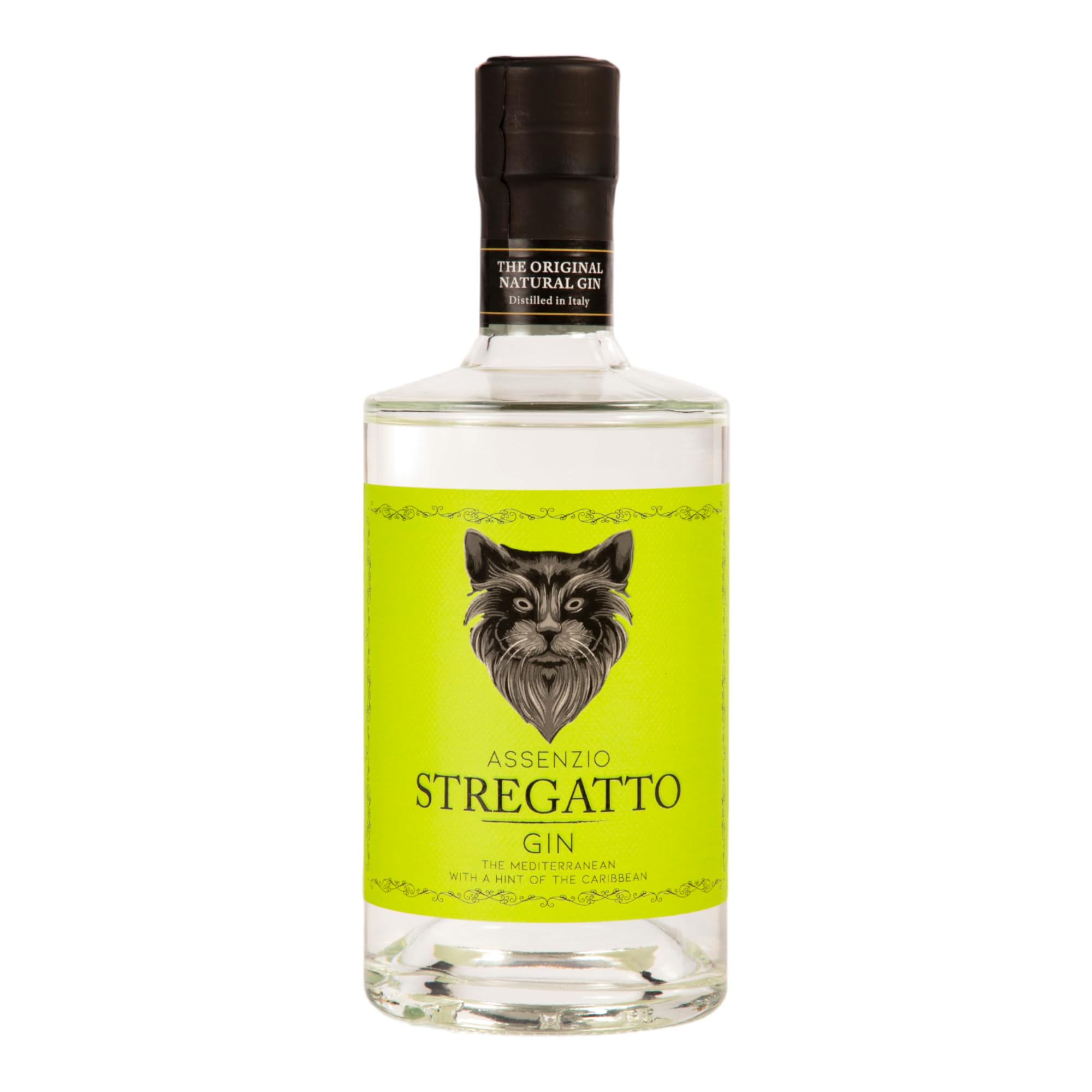GIN STREGATTO ASSENZIO- 700 ml - Gin Italiano Artigianale - Distillato di Qualità Premium