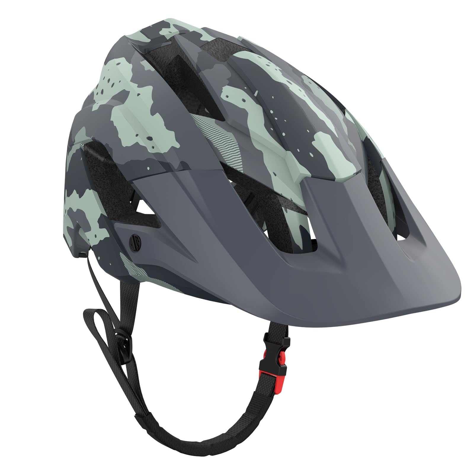 Fahrradhelm Radhelm Leichter Cityhelm Urban Mountainbike Helm Allround- Fahrradhelm in Sportivem Design der Sonnenblende Design Besonders Luftig für Damen und Herren 58-61CM(Camouflage) Sport & Freizeit