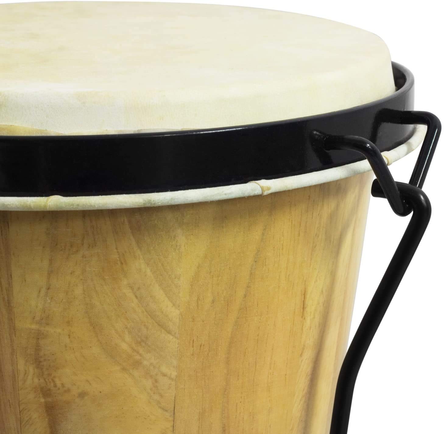 BONGO DE MADERA COLOR NATURAL ROCKSTAR LS105F-NT 6,5" y 7,5" PARCHE PIEL DE BUFALO - ROCKMUSIC