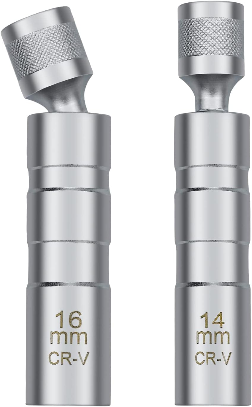 Haishine 14-mm-Zündkerzenschlüssel – Magnetisch, 3/8 Zoll Antrieb, Zwölfkantig & Drehbar