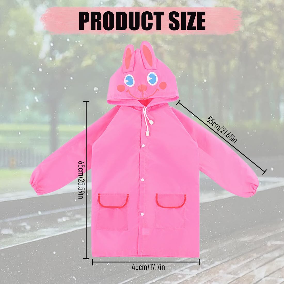Niños Niñas Poncho Ligero Transparente Reutilizable con Capucha, Ligero Poncho Lluvia, Reutilizable Poncho Impermeable Niña, Patito Amarillo Capa, para Escuela, Aire Libre, Camping