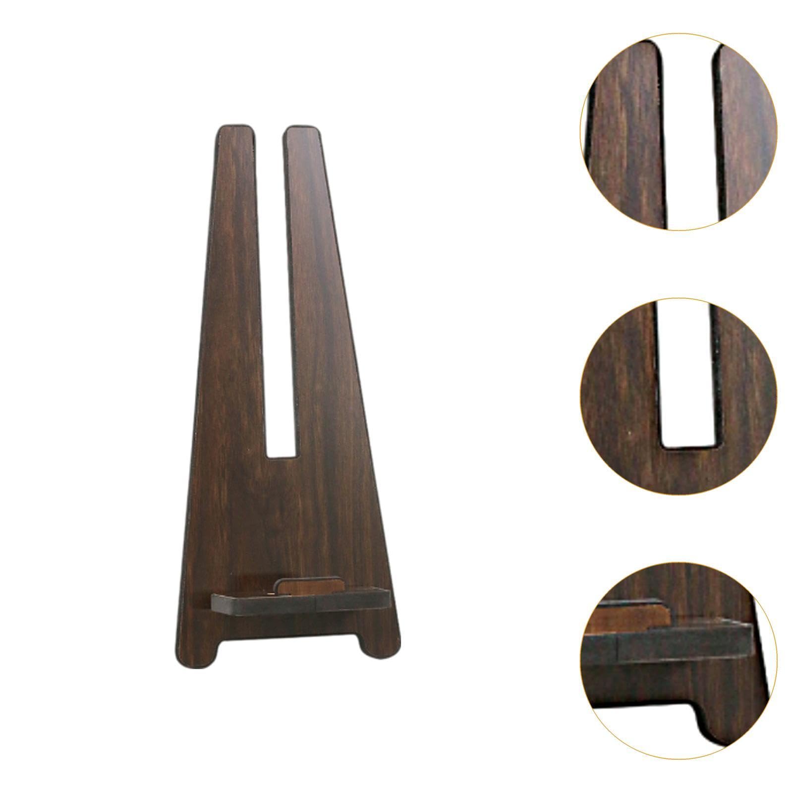 Soporte para Instrumentos de Viento Eléctricos, para Flauta, Soporte para Tubo de Soplado, a Prueba de Humedad, Madera Liger, Marrón Oscuro