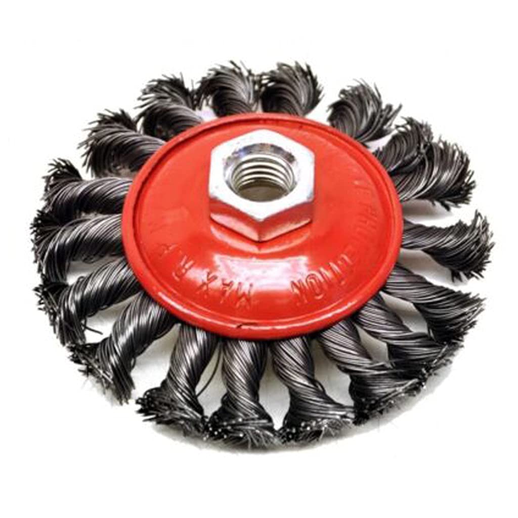 4 pz M14 * 115mm Rotary Acciaio filo ruota tazza spazzola a crimpare ruota per la smerigliatrice angolare pulizia sbloccatura spazzola