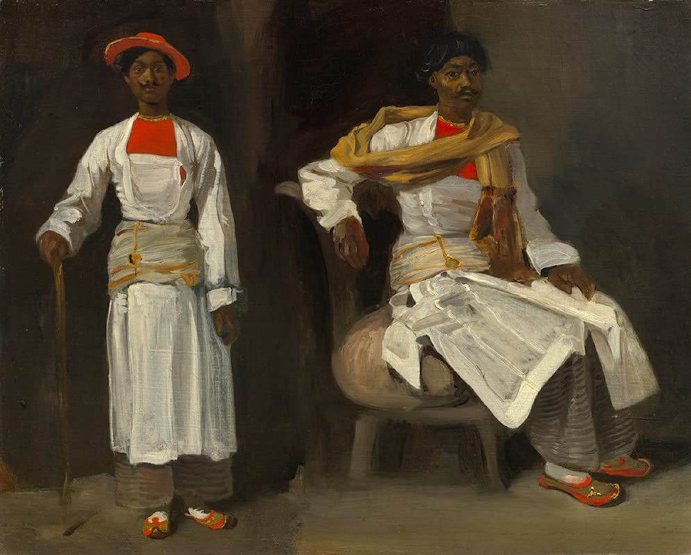 Impression d'art Art Tableau Due Studi Di Un Indiano Delacroix sur toile de lin