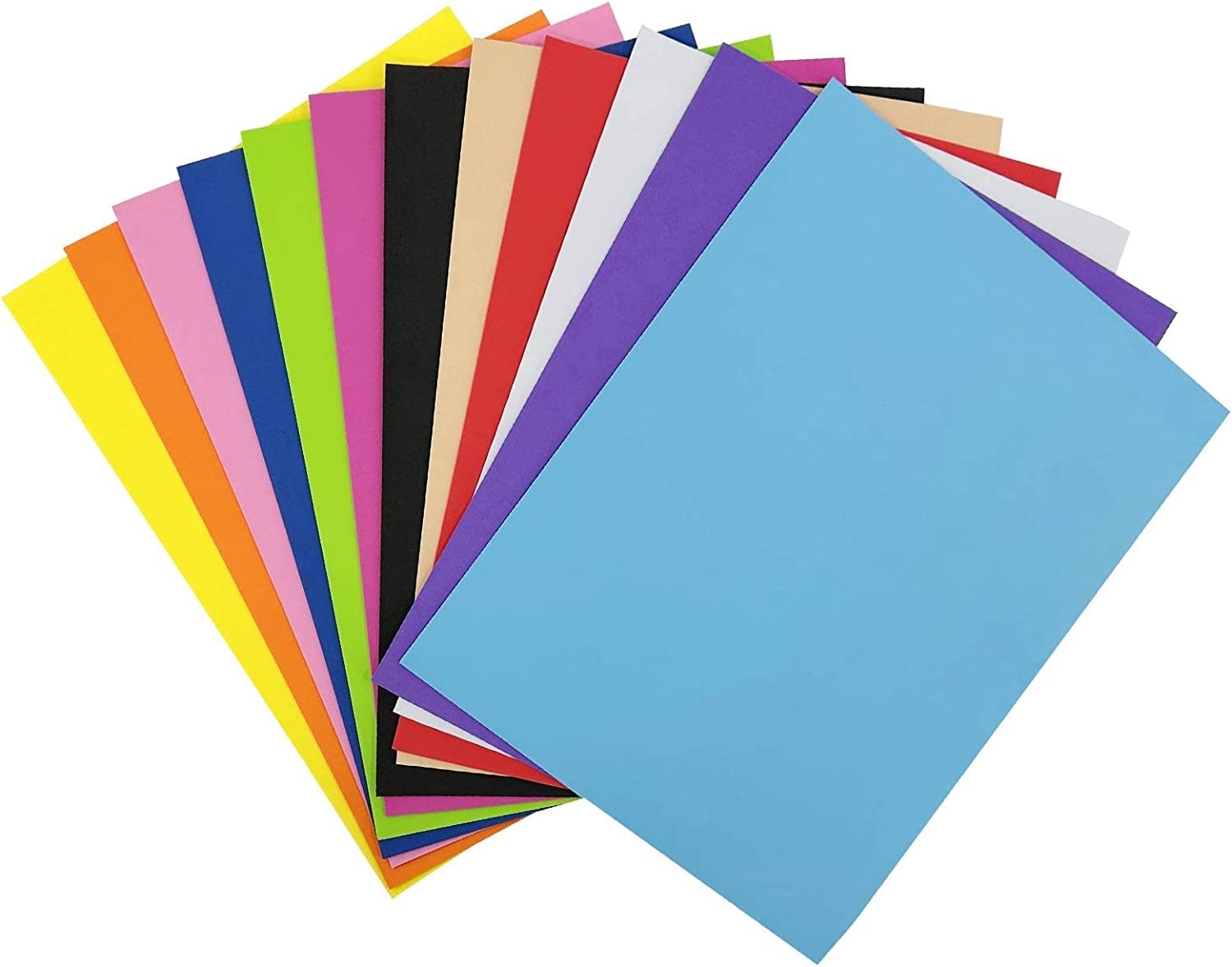 Arkusze z pianki EVA – 12 sztuk, 15,7 x 23,6 cala, grubość 2 mm, różne kolory dla sztuki i rzemiosła,