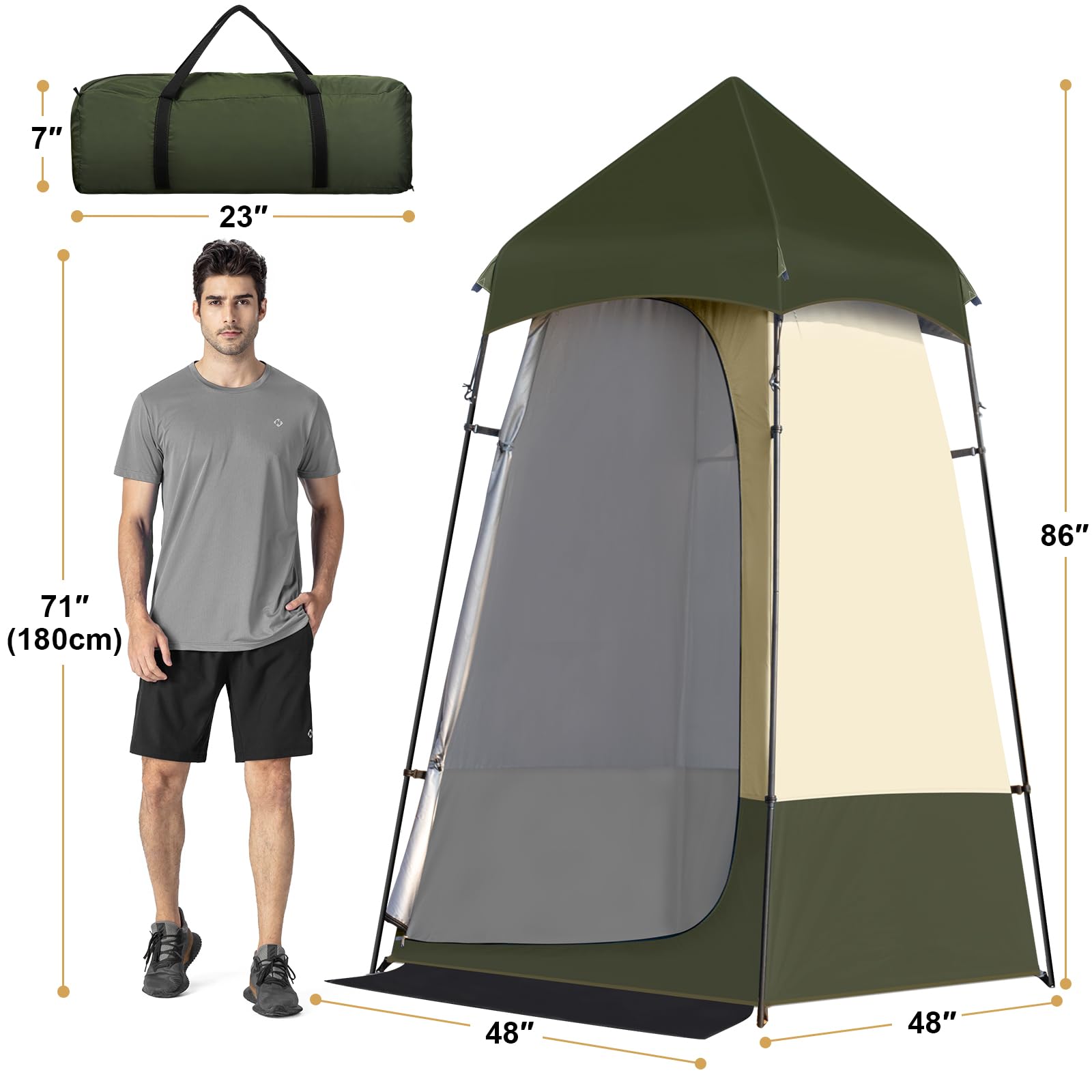 Leader Accessories Shower Tent Changing Room Privacy Toilet Tent Portable Camping Shelters