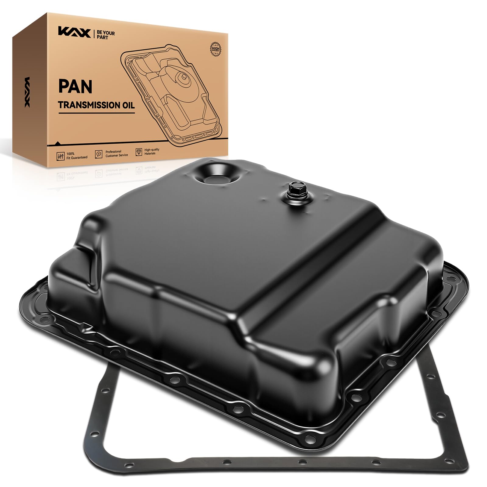 KAX 265-811 Transmission oil pan with Drain Plug &amp; Gasket Compatible with Silverado/Sierra/Tahoe/Yukon, Express/Savana 1500/2500/3500/4500