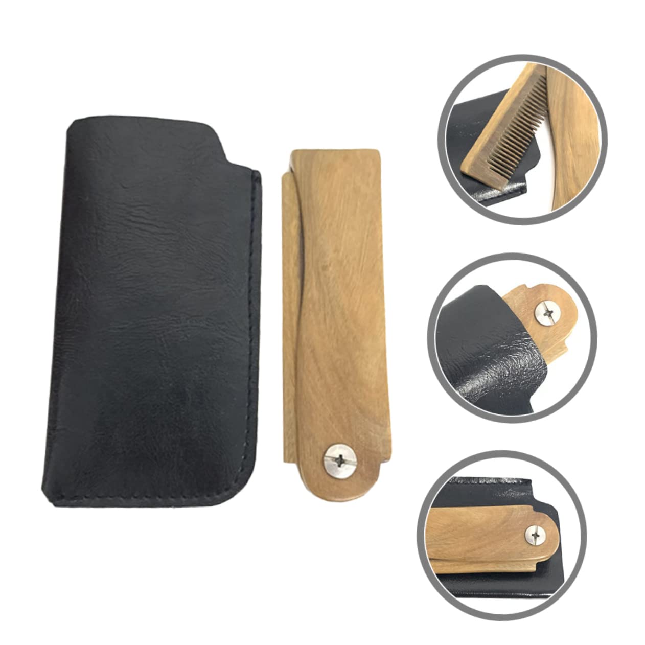 MAGICLULU 5juegos Peine De Madera Para Con Funda De Accesorio De Para Hombres Para Casa y
