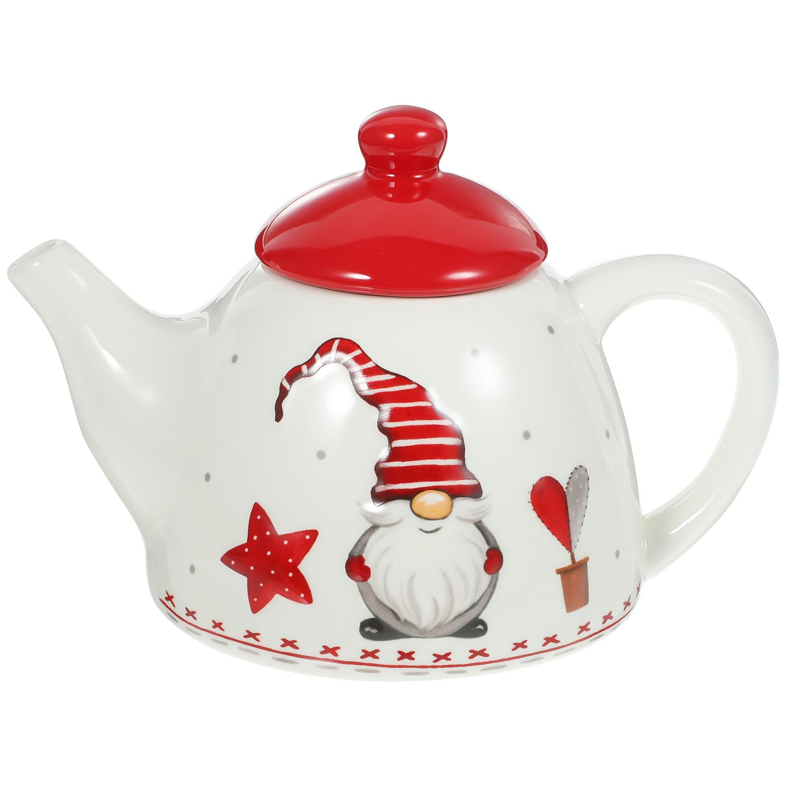 Théière de Noël en porcelaine fine motif nain collection art de la table