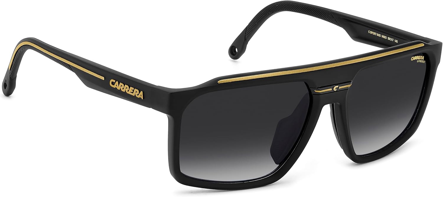 Carrera Man C SPORT 04/S Sporty Rx-Able Rectangular Flat Top Sunglasses With 100% UV Protection With Case Included
