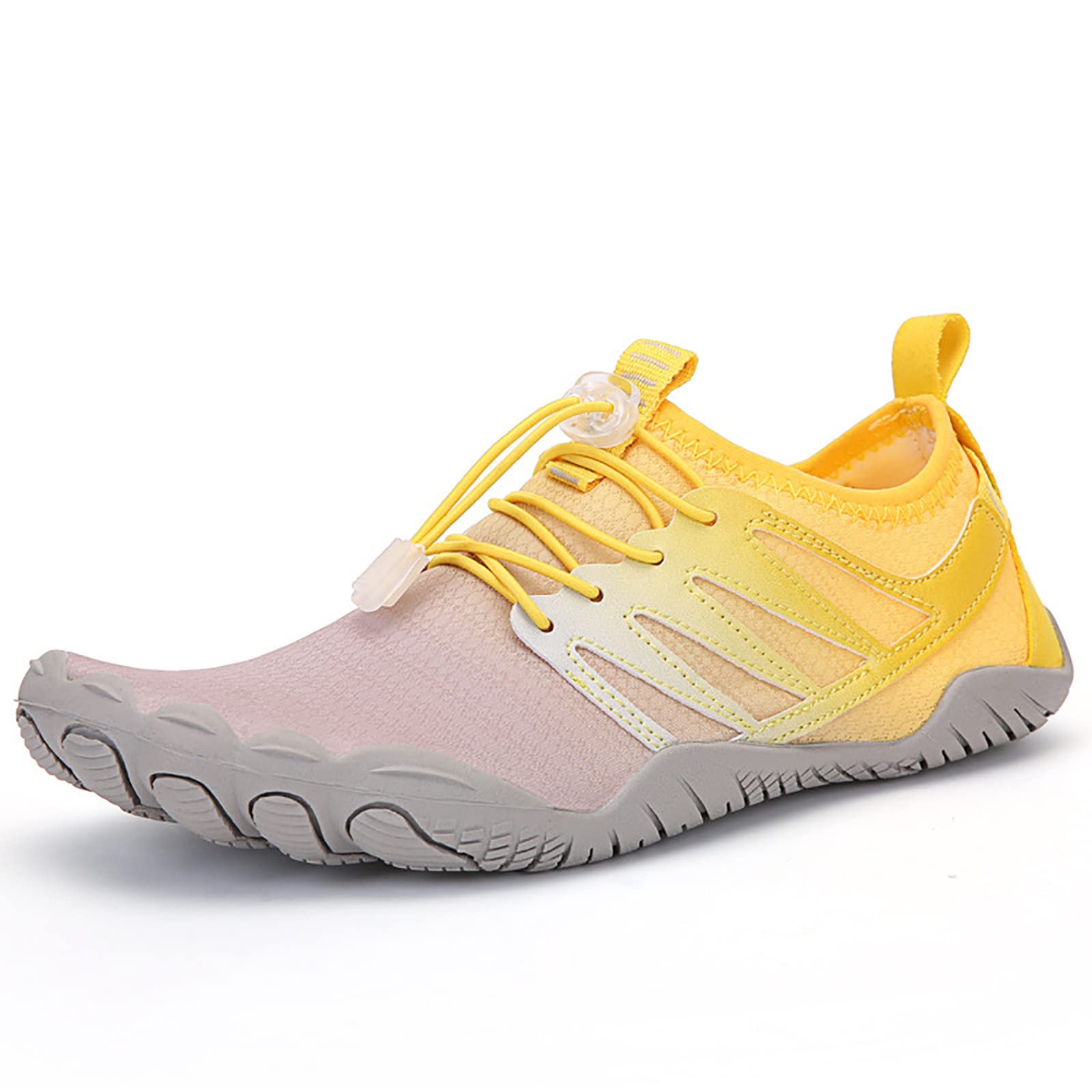 Boso szybkoschnące buty do wody, wygoda lekka moda antypoślizgowe sportowe buty do wody kobiety męskie, do pływania nurkowanie Surf joga Unisex buty plażowe(Yellow,46 EU)