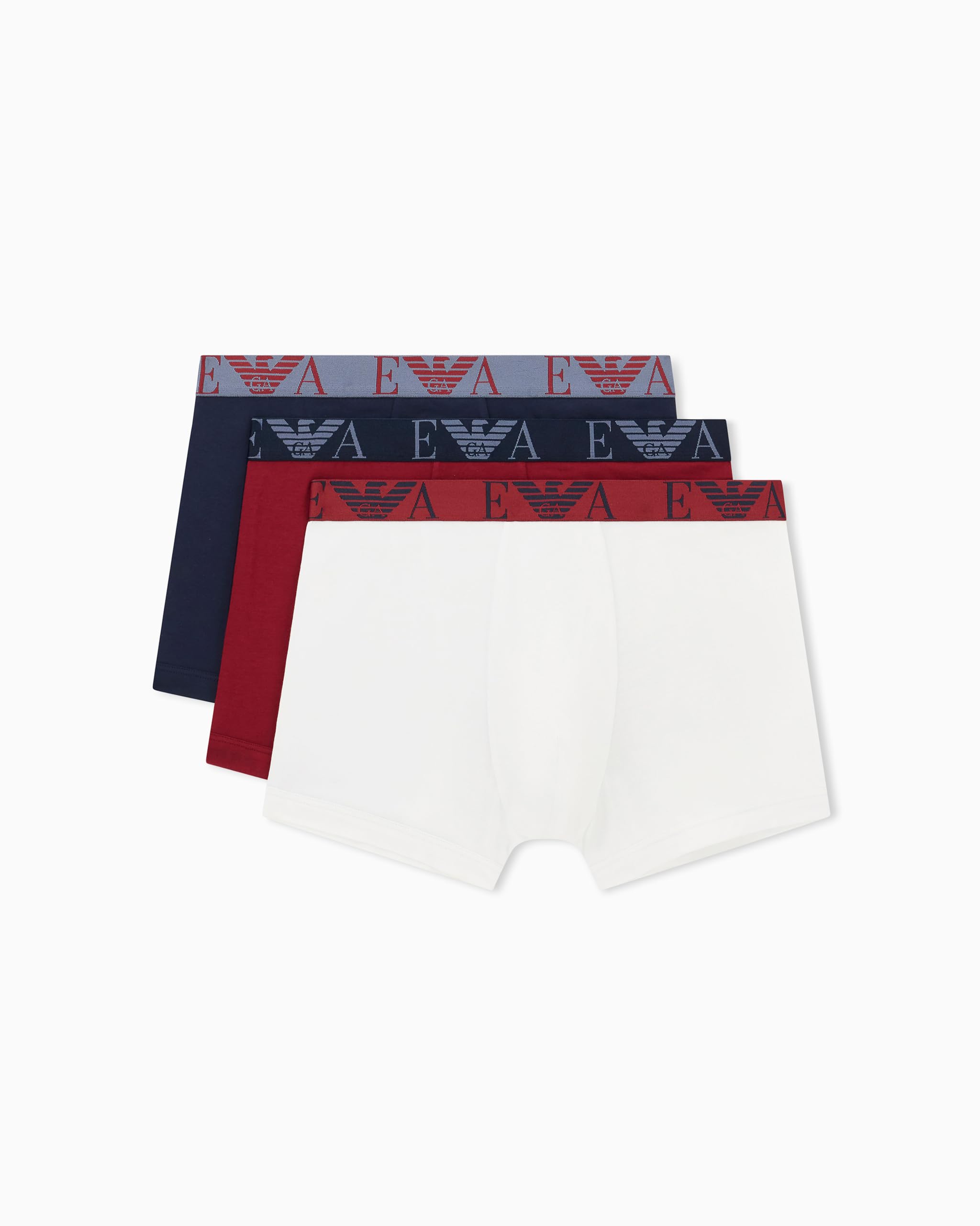 Emporio Armani Man's Bold Monogram 3-Pack Boxer Blue S