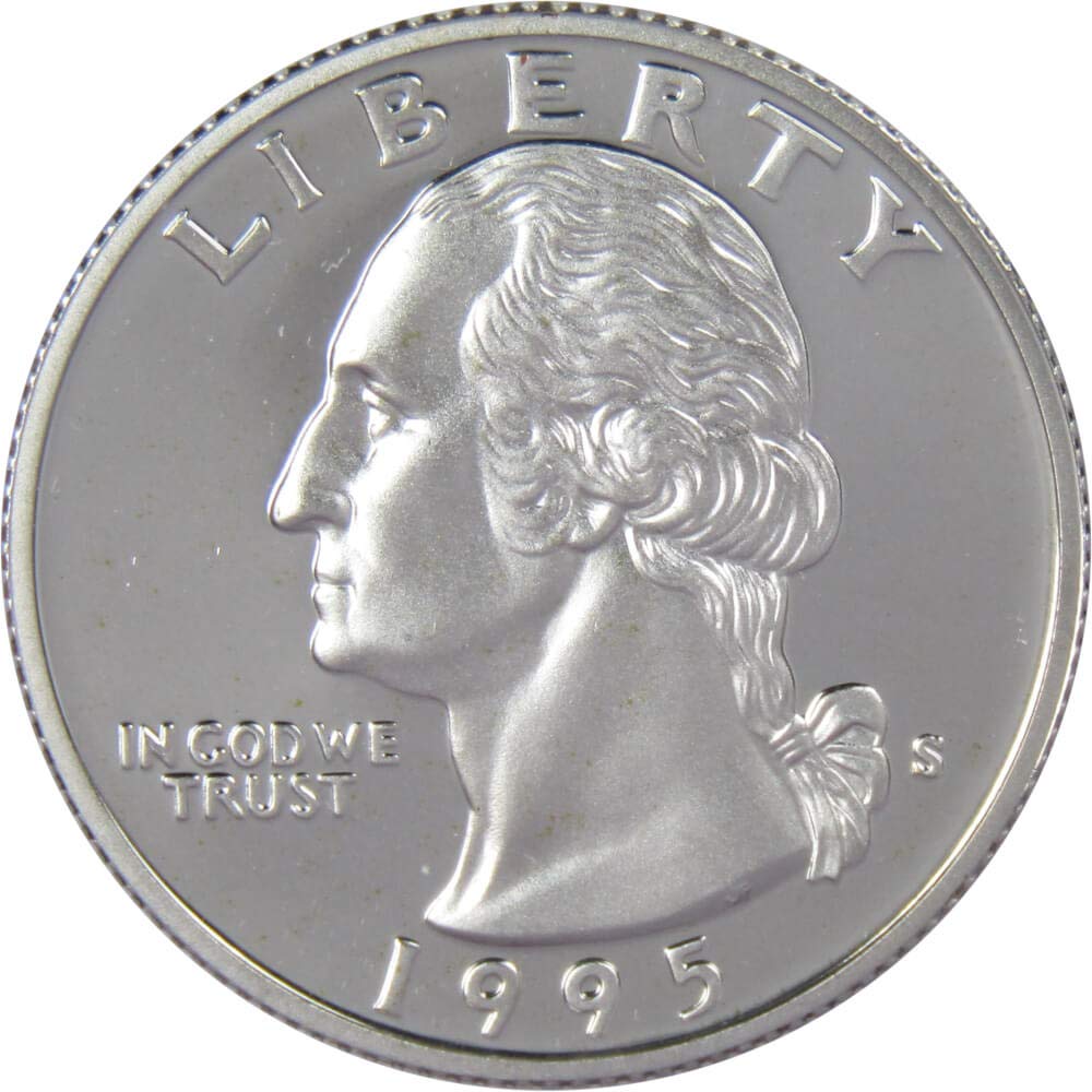 1995 S Washington Quarter Choice Proof 90% Silver 25c US Coin