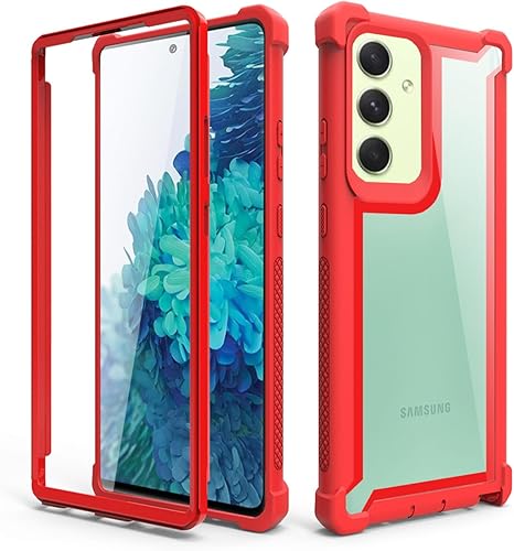 Asuwish Funda de teléfono para Samsung Galaxy A54 5G, resistente, a prueba de golpes, dura, a prueba de caídas, cuerpo completo, híbrido, de doble