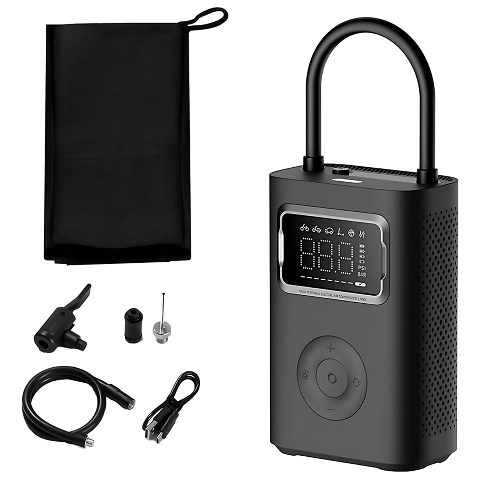 Xiaomi 2 Compresseur d'air électrique portable sans fil 150 PSI avec écran LCD de pression précise, pompe à air de 20 000 mAh pour voiture, vélo, moto, boule