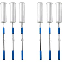 6-Pack Heavy Duty Stretch Film Dispenser Pole Holder - 48 Inch Extra Long Handle for Pallet Wrapping - Fits 12" to 24" Rolls with 2" to 3" Core - Industrial Grade Stretch Wrap