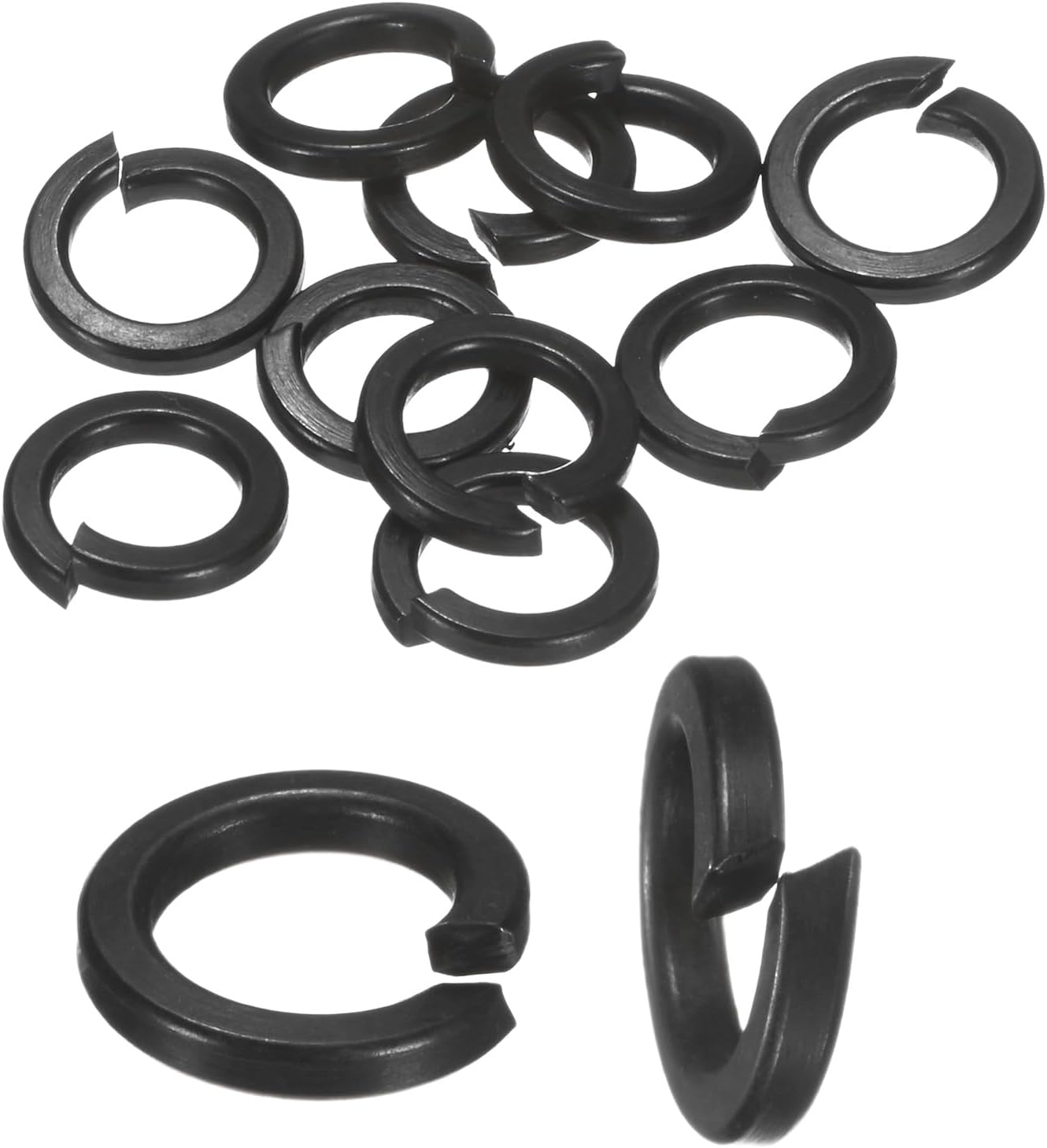 10-Pack Spring Lock Washer, M10 Stainless Steel Electroplating Black Coating Elastic Gasket for Electronic Machinery/Industrial Equipment, Screw Fasteners