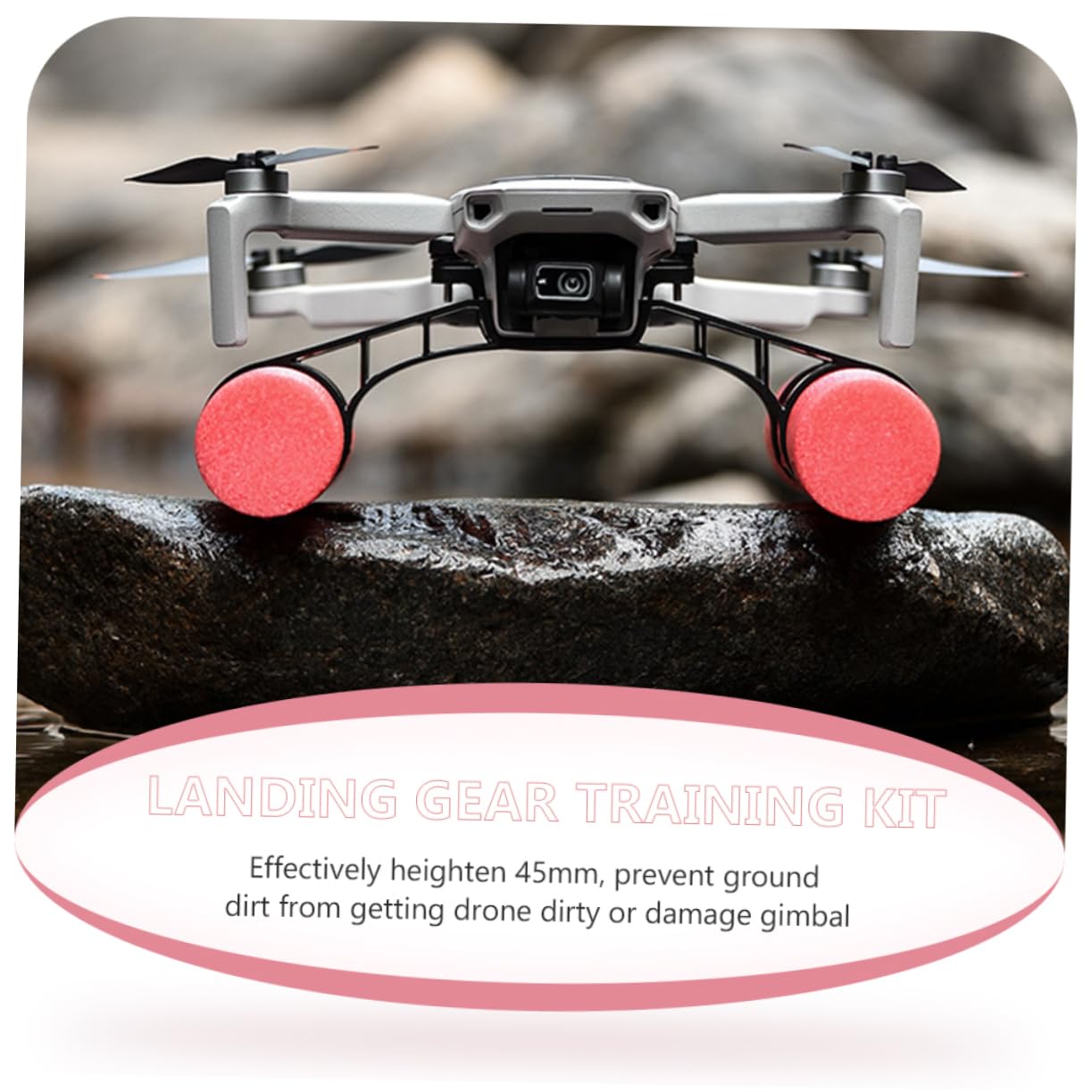 VICASKY Gamba di Atterraggio Galleggiante per Drone Mini 2, Estensione Ammortizzante Regolabile per Carrello di Atterraggio Sull’Acqua, Supporto Galleggiante per Ambienti Acquatici