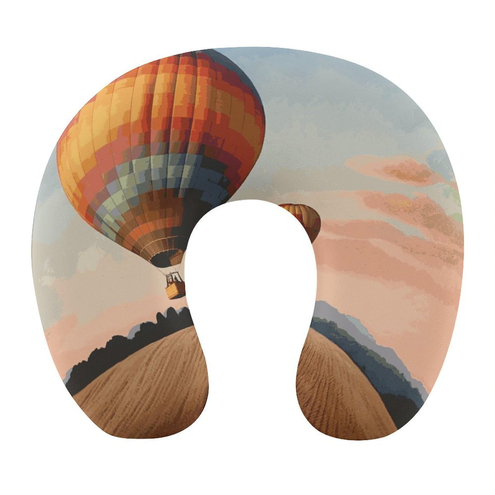 Btcowzrv Style Hot Air Balloon U Shaped Neck Pillow Travel Pillows