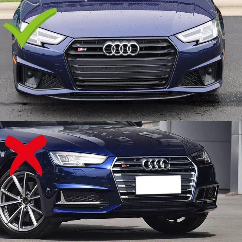 Stay-Tuned, 5PCS ABS STP-Style Front Bumper Lip Spoiler Body Kit + Universal 31" x 4" Side Skirts, Compatible with 2019 2020 Audi A4 S-Line Bumper, Exterior Accessory (Painted White)